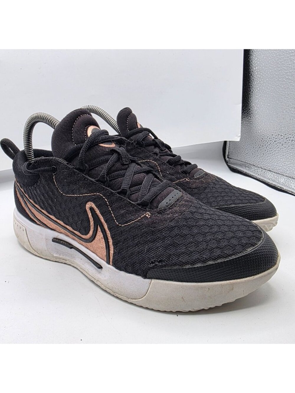 Nike Court Zoom Pro Womens Size 7 Black Tennis Sneakers Performance Casual